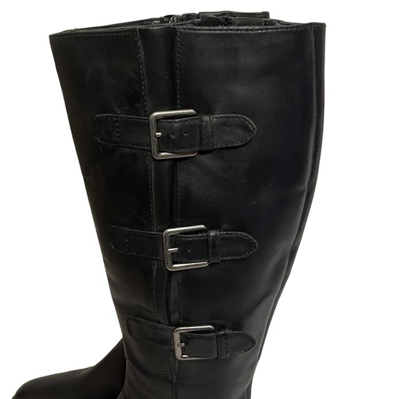 Ecco Shoes Ecco Leather Hobart 3 Buckle Tall Black Knee High Riding Boots 39 Poshmark